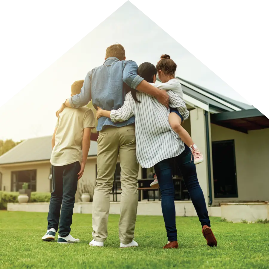 Happy Irish family looking at new home thanks to best mortgage from Irish Mortgage Corporation mortgage broker in Ireland.